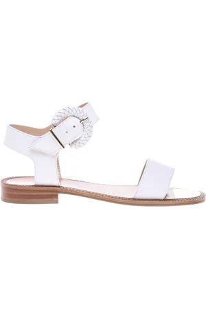 BALDININI Femme, Chaussures, Blanc, Taille: 39 1/2 EU leather sandals