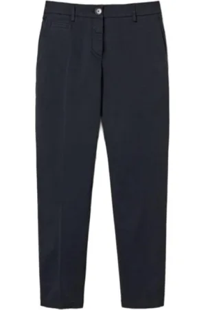 Twin-Set Femme, Pantalons, Bleu, Taille: 36 FR Pantalon Bleu Nuit Look Élégant