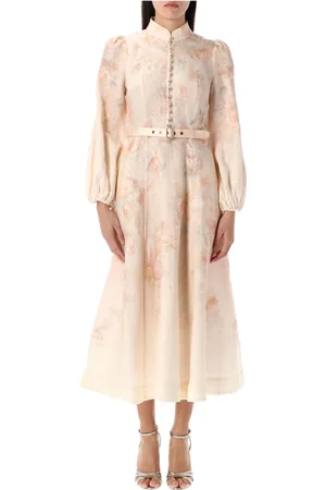 ZIMMERMANN Femme, Robes, , Taille: 38 FR Robe Midi Boutonnée Style Crush