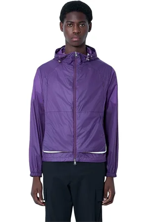 Moncler Homme, Vestes, Violet, Taille: 2XL Veste Légère et Déperlante à Capuche