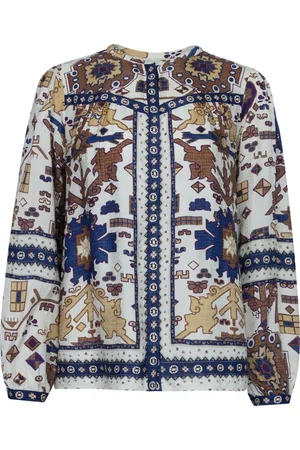 Bash Femme, Blouses et Chemises, Multicolore, Taille: 40 FR Chemisier Imprimé Boho Chic