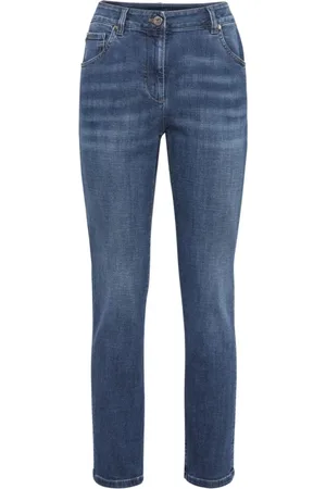 Brunello Cucinelli Femme, Jeans, Bleu, Taille: 38 FR Pantalon en coton décontracté