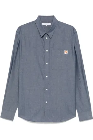 Maison Kitsuné Homme, Chemises, Bleu, Taille: M Chemise Casual Indigo pour Homme