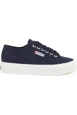 Superga Femme, Chaussures, Bleu, Taille: 39 EU Baskets Plateforme Bleu Marine en Toile