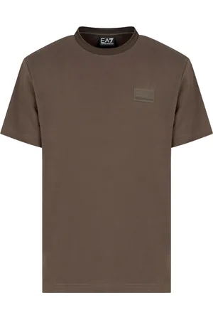 EA7 Homme, Tops, Brun, Taille: S T-shirt à Manches Courtes