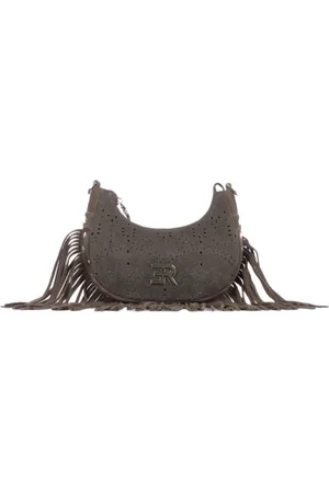 ERMANNO SCERVINO Femme, Sacs, Vert, Taille: ONE Size Sac à bandoulière vert à franges et clous
