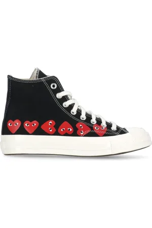 Comme des Garçons Femme, Chaussures, Noir, Taille: 42 EU Baskets Montantes en Toile Noire