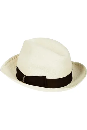 Borsalino Homme, Accessoires, , Taille: 61 CM Élégant chapeau Panama avec décoratif