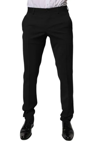 Dolce & Gabbana Homme, Pantalons, Noir, Taille: S Pantalon de Costume Homme Noir Fuselé Formel