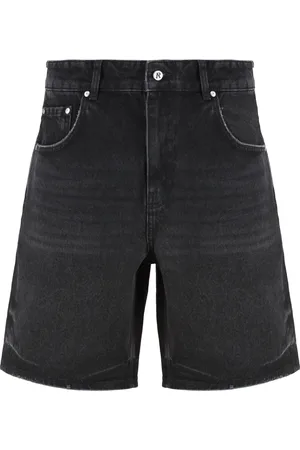 Represent Homme, Shorts, Noir, Taille: W31 Shorts Bermuda en Denim avec Rivets Logo