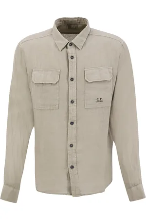 C.P. Company Homme, Chemises, , Taille: L Chemise Lin Manches Longues