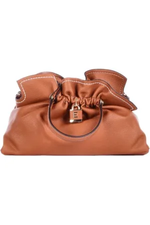 ERMANNO SCERVINO Femme, Sacs, Brun, Taille: ONE Size Marron Logo Avant Clip Bandoulière Amovible