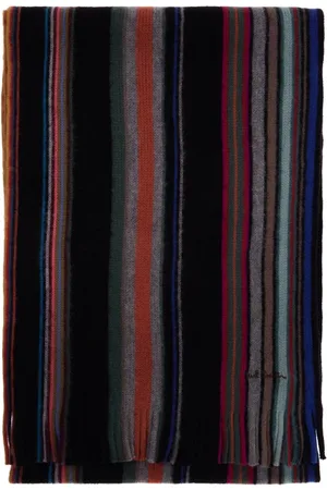 Paul Smith Femme, Accessoires, Multicolore, Taille: ONE Size Écharpe en laine à rayures avec franges