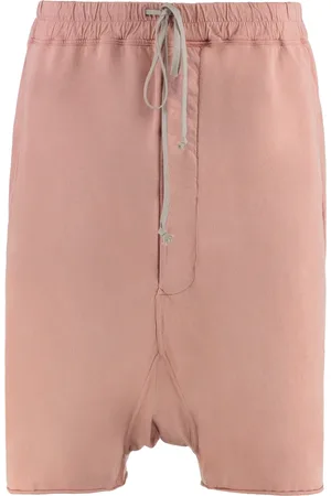 Rick Owens Homme, Shorts, Rose, Taille: XL Shorts Bermuda en Coton avec Taille à Cordon