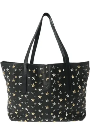 Jimmy Choo Femme, Pre-owned, Noir, Taille: ONE Size Pre-owned Cuir sacs-ports-paule