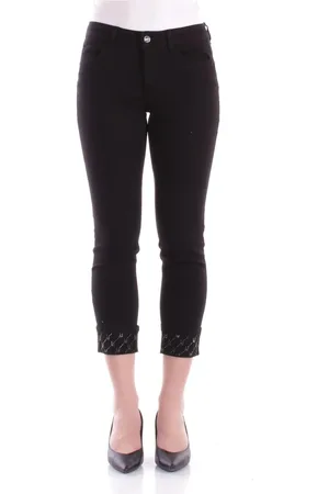 Liu Jo Femme, Jeans, Noir, Taille: W27 Jean Skinny Noir avec Décorations en Strass