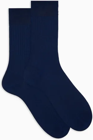 Gallo Homme, Sous-vêtements, Bleu, Taille: S Chaussettes courtes en coton bleu pour hommes avec couleur unie