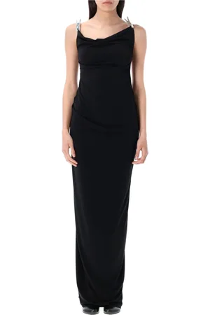 COPERNI Femme, Robes, Noir, Taille: 36 FR Robe de Gala Noire avec Encolure en U