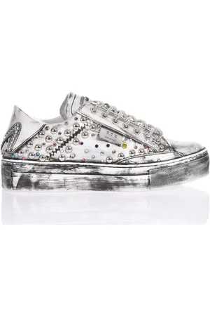 Mimanera Femme, Chaussures, Gris, Taille: 40 EU Baskets Multicolores Personnalisées avec Plateforme et Swarovski