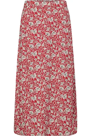 Co`Couture Femme, Jupes, Rouge, Taille: 44 FR Jupe A-line Rouge avec Joli Imprimé