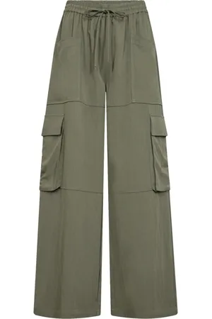 Co`Couture Femme, Pantalons, Vert, Taille: 42 FR Pantalon cargo avec grandes poches latérales