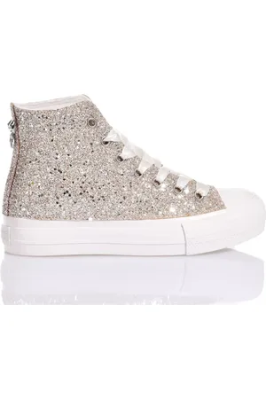 Mimanera Femme, Chaussures, Jaune, Taille: 41 EU Baskets Plateforme Champagne Or Paillettes