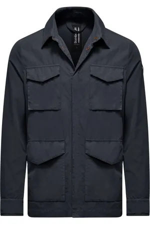 Bomboogie Homme, Vestes, Bleu, Taille: L Cotton/Nylon Jacket with Collar