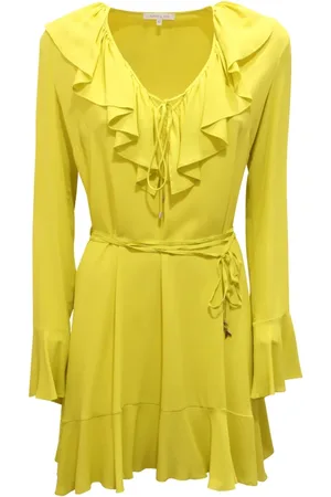 Patrizia Pepe Femme, Robes, Vert, Taille: 36 FR Robe Citron Made in Italy