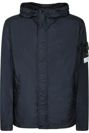 Stone Island Homme, Vestes, Bleu, Taille: M Veste à Capuche Bleue à Zip