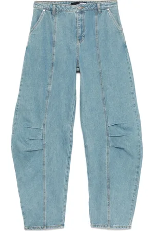 ROTATE Femme, Jeans, Bleu, Taille: 40 FR Jean en Denim Bleu avec Fermeture Éclair Cachée