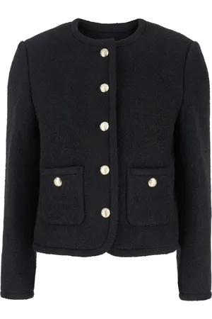 DUNST Femme, Vestes, Noir, Taille: 38 FR Veste Tweed Classique en Noir