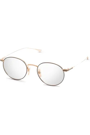 DITA EYEWEAR Unisex, Accessoires, Jaune, Taille: ONE Size Montures de Lunettes Journey-Two Blanc Or Noir
