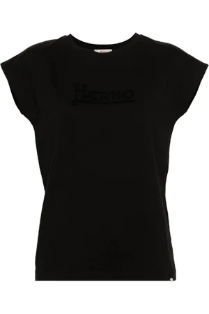 HERNO Femme, Tops, Noir, Taille: 40 FR T-shirt noir & polo pour femmes