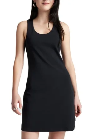 Converse Femme, Robes, Noir, Taille: 38 FR Robe Racerback pour un Usage Quotidien