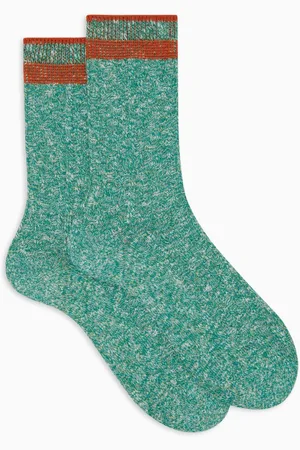 Gallo Unisex, Sous-vêtements, Multicolore, Taille: S Chaussettes courtes unisexes en coton vert uni avec surpiqûres en losange