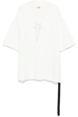 Rick Owens Homme, Tops, Blanc, Taille: ONE Size Milk/Pearl T-Shirt