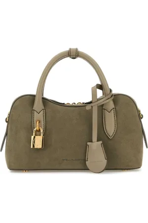Stella McCartney Femme, Sacs, Gris, Taille: ONE Size Sac à main en daim gris avec bandoulière réglable