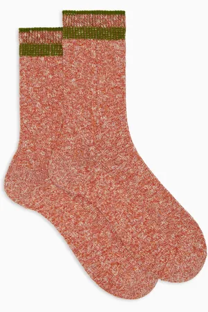 Gallo Unisex, Sous-vêtements, Multicolore, Taille: M Chaussettes courtes unisexes en coton orange uni avec surpiqûres en losange