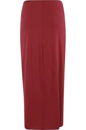 FEDERICA TOSI Femme, Jupes, Rouge, Taille: 36 FR Jupe longue cache-maillot bordeaux