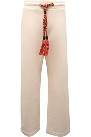Dondup Femme, Pantalons, Blanc, Taille: 38 FR Pantalon de survêtement avec doublure polaire, Made in Italy