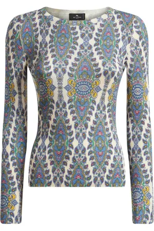 Etro Femme, Pulls, Multicolore, Taille: 42 FR Pull en Tricot Imprimé Paisley