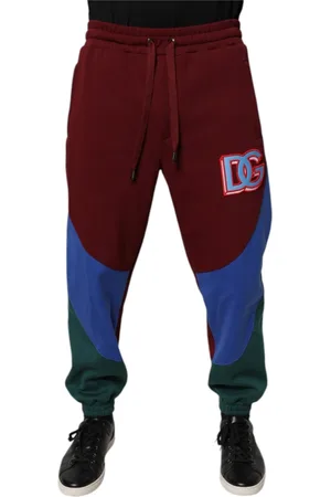 Dolce & Gabbana Homme, Pantalons, Multicolore, Taille: M Pantalon de survêtement en coton multicolore pour hommes