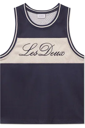 Les Deux Homme, Tops, Bleu, Taille: S Débardeur Tricoté Bleu Marine