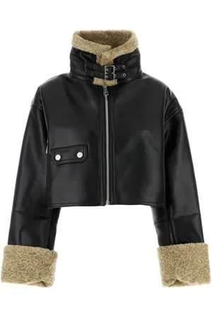 Nanushka Femme, Vestes, Noir, Taille: 42 FR Veste Jemma en Similicuir Noir