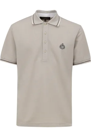 CANALI Homme, Tops, Gris, Taille: L Polo gris à manches courtes