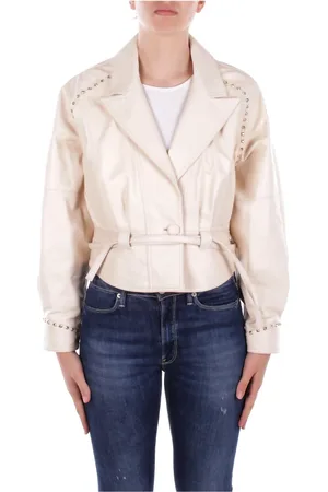 Blugirl Femme, Vestes, , Taille: 40 FR Manteau avec Fermeture Éclair et Boucle