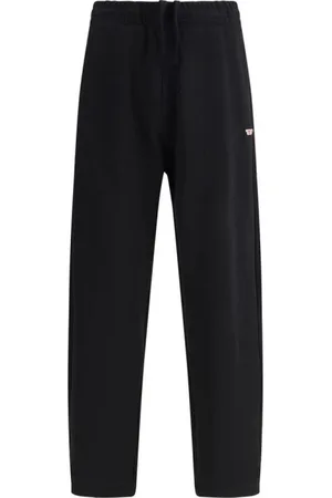 Diesel Homme, Pantalons, Noir, Taille: L Jogger Pantalons de survêtement Brodés avec Taille à Cordon