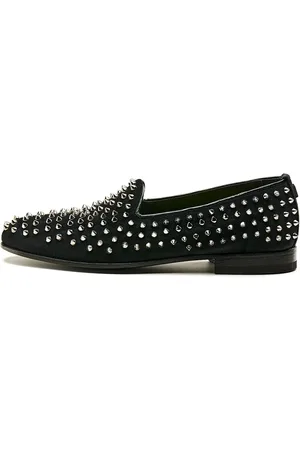 Mimanera Homme, Chaussures, Noir, Taille: 40 EU Mocassins Velvet Noir Noirs avec Clous
