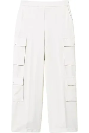 Twin-Set Femme, Pantalons, Blanc, Taille: 36 FR Pantalon Palazzo Large
