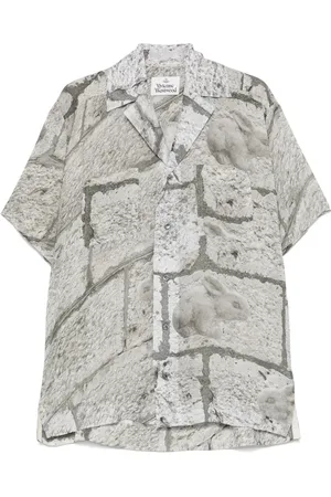 Vivienne Westwood Homme, Chemises, Gris, Taille: M Chemise Camp Lapin